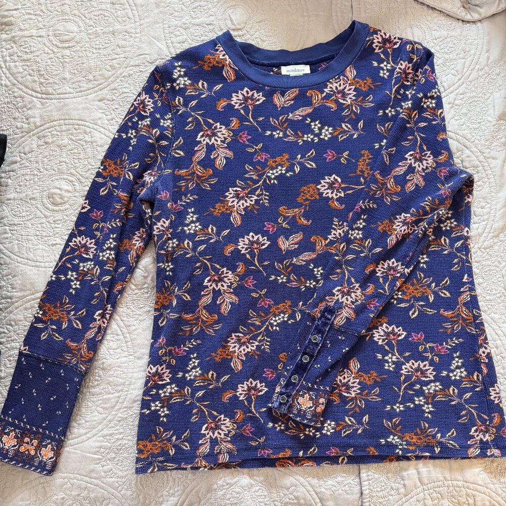 Sundance Thermal Waffle Knit Long Sleeve Button Cuff